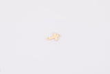 2pcs Cross Connectors - 14Kt Gold Filled or Sterling Cross Connectors Religious Link Bracelet or Necklace Permanent Jewelry