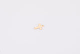 2pcs Cross Connectors - 14Kt Gold Filled or Sterling Cross Connectors Religious Link Bracelet or Necklace Permanent Jewelry