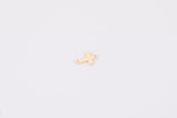 2pcs Cross Connectors - 14Kt Gold Filled or Sterling Cross Connectors Religious Link Bracelet or Necklace Permanent Jewelry