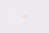 2pcs Cross Connectors - 14Kt Gold Filled or Sterling Cross Connectors Religious Link Bracelet or Necklace Permanent Jewelry