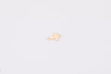 2pcs Cross Connectors - 14Kt Gold Filled or Sterling Cross Connectors Religious Link Bracelet or Necklace Permanent Jewelry