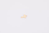 2pcs Cross Connectors - 14Kt Gold Filled or Sterling Cross Connectors Religious Link Bracelet or Necklace Permanent Jewelry