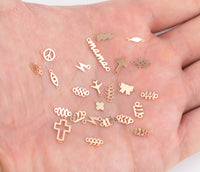 2pcs Cross Connectors - 14Kt Gold Filled or Sterling Cross Connectors Religious Link Bracelet or Necklace Permanent Jewelry