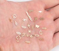 2pcs Cross Connectors - 14Kt Gold Filled or Sterling Cross Connectors Religious Link Bracelet or Necklace Permanent Jewelry