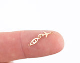 Permanent Jewelry Connectors 14kt Gold Filled Sterling Silver Airplane Peace Sign Evil Eye Bow Turtle Wing Clover Ribbon Made in USA