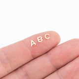 14kt Gold Filled Letter Alphabet Connector Charm for bracelet or Necklace - 6mm initials (S) - Permanent Jewelry Supplies - Made In the USA