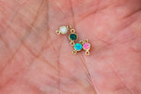 Opal 14kt Gold Filled, or Sterling Silver Synthetic Opal CONNECTORS 3mm or 4mm - Bulk Permanent Jewelry Supply