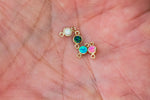 Opal 14kt Gold Filled, or Sterling Silver Synthetic Opal CONNECTORS 3mm or 4mm - Bulk Permanent Jewelry Supply