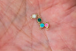 Opal 14kt Gold Filled, or Sterling Silver Synthetic Opal CONNECTORS 3mm or 4mm - Bulk Permanent Jewelry Supply