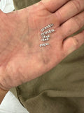 Create a CUSTOM request or logo connector - any small graphic or word- for Permanent Jewelry, sterling silver or gold filled- 5 or 10 pcs