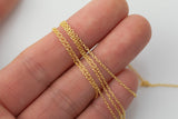 Gold Filled Gold Filled 1.3mm Square Cable Drawn -Wholesale- By the Foot- fits most jump rings Made in USA Permanent Jewelry Chain
