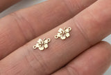 Hibiscus Connector - 14Kt Gold Filled Sterling Silver - Hawaii State Flower- Hibiscus Connectors - Permanent Jewelry Supply