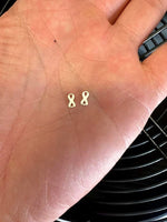 2pcs Gold Filled Cancer Ribbon Connector - sterling silver or gold filled - Breast Cancer Connector permanent jewelry word connectors charms