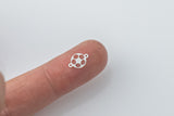 gold filled Soccer connector - sterling silver or solid gold- permanent jewelry word connectors- charm, pendant, 7 mm tall ball connector