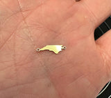 Permanent North Carolina Shape Connector - 14kt gold filled or Sterling Silver - Made in the USA - Custom