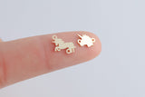 Unicorn Connector - 14Kt Gold Filled or Sterling Gun Connectors - For Permanent Jewelry Bracelet or Necklace - Permanent Jewelry Supply