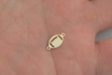 Gold Filled Football connector for Permanent Jewelry 14K Gold Filled sterling silver Sport connector pendant 6mm tall ball connectors charms