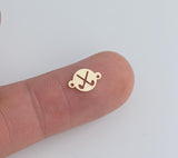 gold filled Golf connector - sterling silver or solid gold- permanent jewelry word connectors- charm, pendant, 7 mm tall ball connector