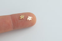 2 pcs 14K Gold Filled Connectors Cherry Blossom Connectors 14K GF Sterling Silver Flower Link Bracelet Sakura Link Permanent Jewelry Supply