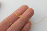 1.2mm Drawn Cable Gold-filled Chain by the foot or 10 feet-- Chain Permanent Jewelry Chain