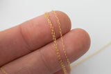 1.2mm Drawn Cable Gold-filled Chain by the foot or 10 feet-- Chain Permanent Jewelry Chain