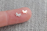 gold filled Butterfly - sterling silver or gold filled- permanent jewelry word connectors- charm, pendant,
