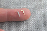 Permanent Florida State Shape Connector - 14kt gold filled or Sterling Silver - Made in the USA - Custom