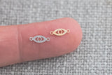 set of 2x Evil Eye- Permanent Jewelry Connector 14kt Gold Filled Sterling Silver-Made from Scratch in USA