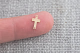 2pcs Cross Connectors - 14Kt Gold Filled or Sterling Cross Connectors Religious Link Bracelet or Necklace Permanent Jewelry