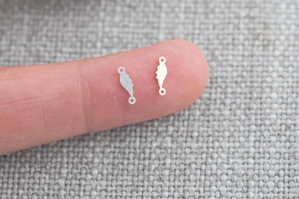 Angel Wing - Permanent Jewelry Connector 14kt Gold Filled Sterling Silver-Made from Scratch in USA