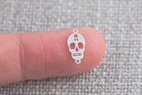 Sugar Skull Connectors La Muerta 14Kt Gold Filled or Sterling Connectors Permanent Jewelry Bracelet or Necklace Permanent Jewelry Supply