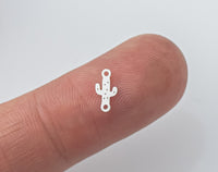 Permanent Jewelry Cactus Connector- Intricate Detail - 14kt gold filled or Sterling Silver - Made in the USA - Custom