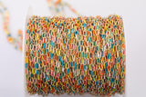 Permanent Jewelry Enamel Chain Multicolor Dainty 3x6mm Paperclip Chain