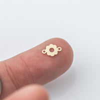 Daisy Flower Connector Permanent Jewelry 14kt gold filled or Sterling Silver - Made in the USA