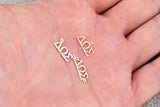 Gold Filled Greek Letter Connectors Sorority Fraternity Made in Texas USA