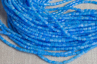 Dark Blue Jade-Pastel Color- Barrel Smooth- 4x6mm- 15 inches