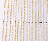 Gold Filled Chain by the Foot - USA Made Wholesale Chain - 14K Permanent Jewelry Chain Chains Perfect For Permanent Jewelry -Made in USA