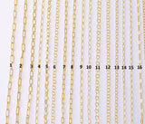 Gold Filled Chain by the Foot - USA Made Wholesale Chain - 14K Permanent Jewelry Chain Chains Perfect For Permanent Jewelry -Made in USA