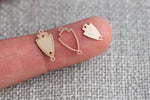 Arrowhead Outline or Inner Piece - 14Kt Gold Filled or Sterling Silver- Bracelet or Necklace - Permanent Jewelry Supply