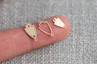 Arrowhead Outline or Inner Piece - 14Kt Gold Filled or Sterling Silver- Bracelet or Necklace - Permanent Jewelry Supply