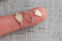 Arrowhead Outline or Inner Piece - 14Kt Gold Filled or Sterling Silver- Bracelet or Necklace - Permanent Jewelry Supply