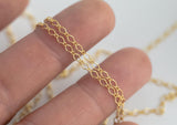 Gold Filled Italian 2.8mm, Diamond Marquee Link , Wholesale, USA Made, Chain by foot Permanent Jewelry Chain
