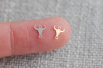 Bull Head Connector - 14Kt Gold Filled Sterling Silver - Cow Head Longhorns Texans Cowhead Bullhead Connectors - Permanent Jewelry Supply