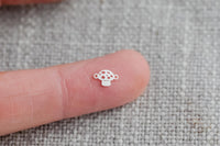 Mushroom Connector - 14Kt Gold Filled Sterling Silver - Mushroom Flower Connectors - Permanent Jewelry Supply