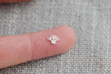 Mushroom Connector - 14Kt Gold Filled Sterling Silver - Mushroom Flower Connectors - Permanent Jewelry Supply