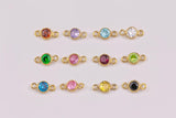 3mm Rose Gold Filled Connectors 14/20- Add-On Birthstone Made in USA Real 14k Gold Filled Charm and Connector