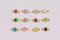 3mm Rose Gold Filled Connectors 14/20- Add-On Birthstone Made in USA Real 14k Gold Filled Charm and Connector