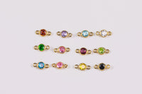 3mm Rose Gold Filled Connectors 14/20- Add-On Birthstone Made in USA Real 14k Gold Filled Charm and Connector