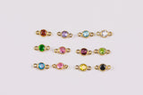 3mm Rose Gold Filled Connectors 14/20- Add-On Birthstone Made in USA Real 14k Gold Filled Charm and Connector