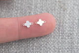 2pcs Clover- Permanent Jewelry Connector 14kt Gold Filled Sterling Silver-Made from Scratch in USA